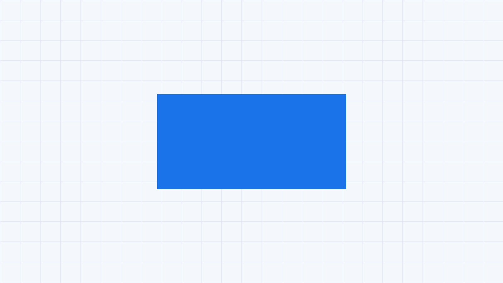 Retângulo azul sobre uma grade, usado só como imagem de teste